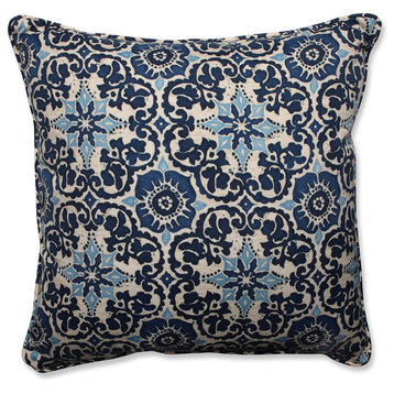 Woodblock Prism Blue 25" Floor Pillow