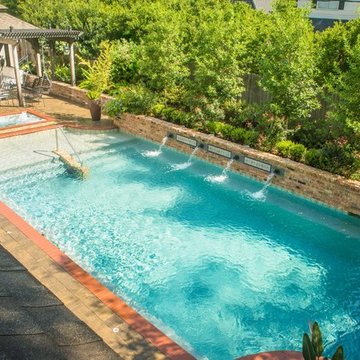 Brick and Tile Backyard Design - New Orleans Flavor