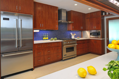 Example of a trendy kitchen design in Houston