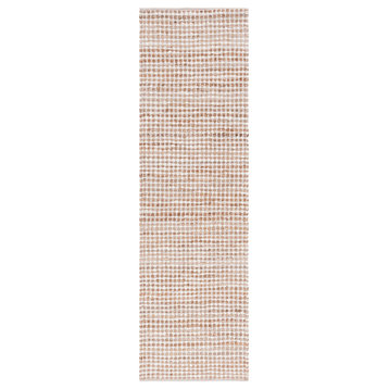 Safavieh Couture Natura Collection NAT349 Rug, Beige/Ivory, 2'3"x8'