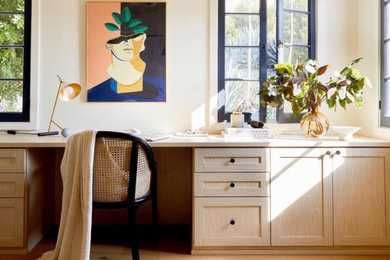 Design ideas for an eclectic home office in Orange County.