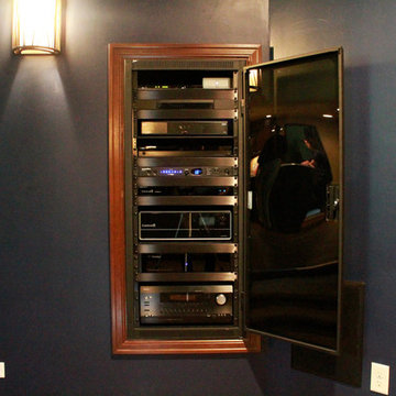 Automated Home Theater and Basement Kitchen