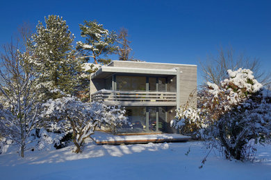 Skandinavische Holzfassade Haus in München