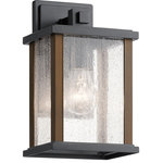 Kichler Lighting - Marimount 1 Light Outdoor Wall Light, Black - The Marimount 11in. 1 light outdoor wall light features wood style detail in a Black finish and clear glass. A perfect addition in several aesthetic outdoor environments, including traditional and rustic.
