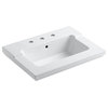 Kohler K-2979-8 Tresham 25 7/16" Drop In Vitreous China Vanity - White