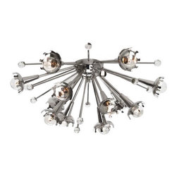 Jonathan Adler Sputnik Nickel Flush Mount - Flush-mount Ceiling Lighting