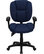 Mid-Back Navy Blue Fabric Multi-Functional Ergonomic Task Chair, Arms