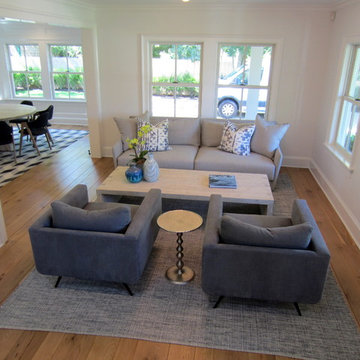 AMAGANSETT: WIDE PLANK CHARACTER WHITE OAK INSTALLED/FINISHED W BONA TRAFFIC HD