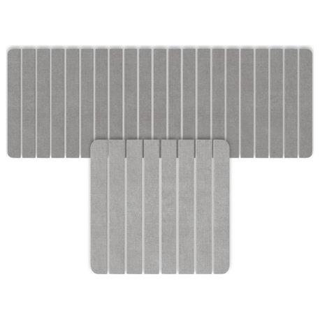 Diatomite Quick-Dry Stone Bath Mat Set, Gray, X-Large/Small Mats