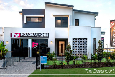 Design ideas for a contemporary exterior in Brisbane.