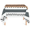 Brown Black Tribal 58x58 Tablecloth