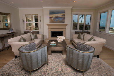 Photo of a beach style living room in San Diego.