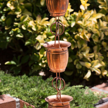 Large Cup Copper Rain Chains
