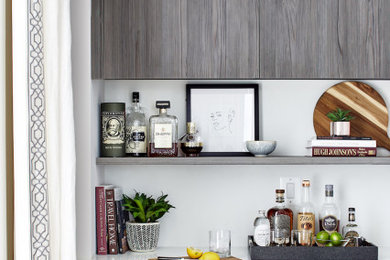 Inspiration for a modern home bar remodel in DC Metro