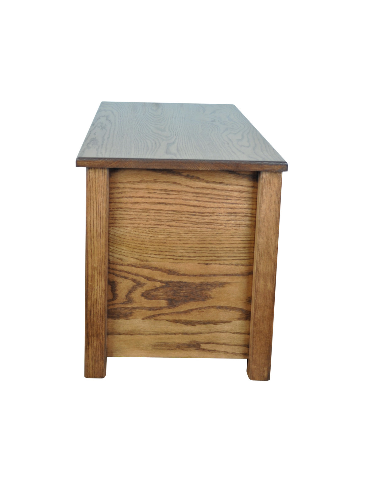 2 Cubby Amish Storage Bench, Boston Stain, Oak Wood