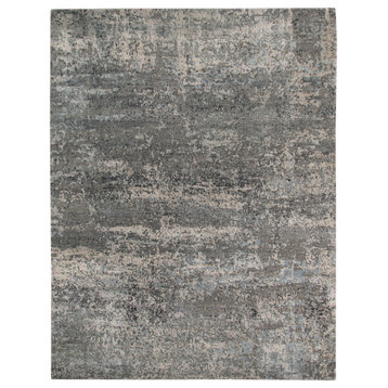 Amer Rugs Mystique MYS-23 Cool Gray Gray Hand-knotted - 2'x3' Rectangle