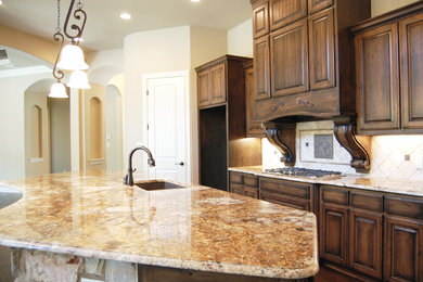 Example of a mountain style kitchen design in Austin