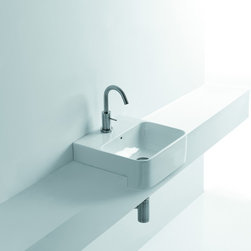 Normal 45S Semi-Recessed Bathroom Sink 17.7" x 13.8" - Bathroom Sinks