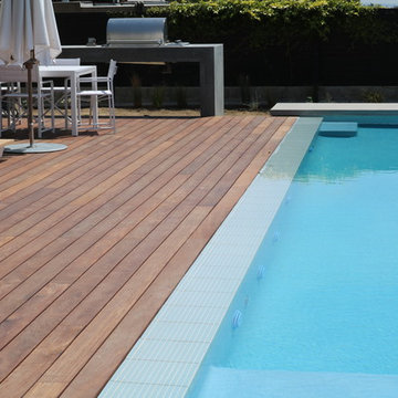 Ipe deck merge with pool Mailbu CA