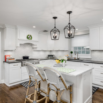 White Kitchen w/ Deco Hood