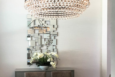 Example of a large kitchen/dining room combo design in Other with beige walls