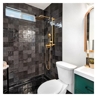Flash Graphite Shower Tile - Transitional - Bathroom - Phoenix - by ...