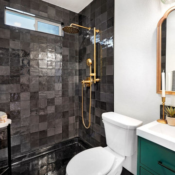 Flash Graphite Shower Tile
