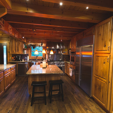 Log Home Kitchen