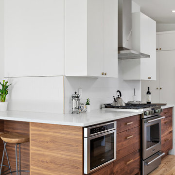 River Heights - Walnut/White Kitchen & Vanity