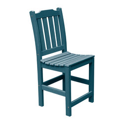Highwood USA - Lehigh Counter-Height Side Chair, Nantucket Blue - Outdoor Bar Stools And Counter Stools