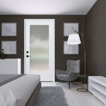 Masonite VistaGrande Flush Glazed Full Lite Pearl Textured Glass Door