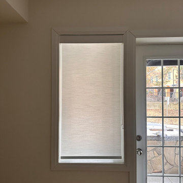 March 2026 Light Filtering Navy White Roller Shade