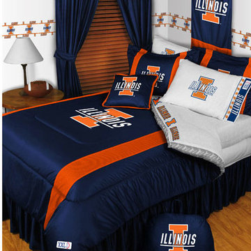 NCAA Illinois Fighting Illini Bedding and Room Decorations