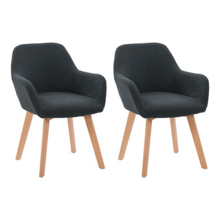 CorLiving Ayla Upholstered Side Chair Set of 2 Midcentury Dining Chairs by CorLiving Distribution LLC Houzz