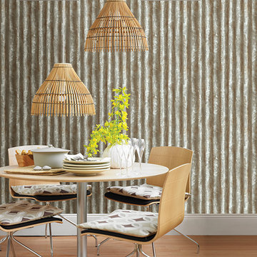 Corrugated Metal Grey Industrial Texture Wallpaper