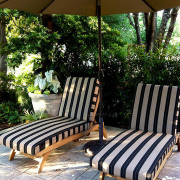 Striped Chaise Lounge Cushions