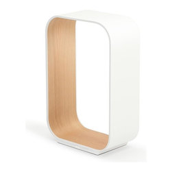 Pablo Designs Small White Oak Contour Table Lamp - Table Lamps