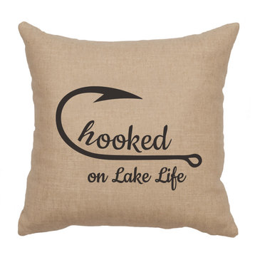 Image Pillow 16x16 Hooked Linen Natural