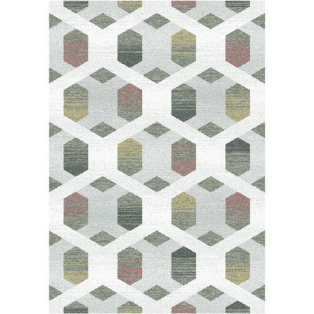 Avenue 3403-6111 Ivory And Multi Area Rug, 3.11"x5.7"