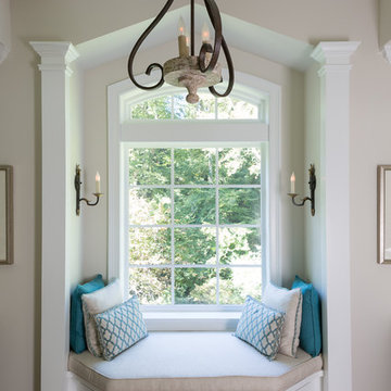 Inviting window seat in Master Bath