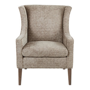 Madison Park Arianna Swoop Wing Chair Mediterranean Armchairs