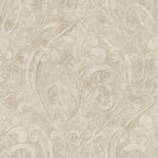 Scalloped Sea Shell Print Paintable Wallpaper - Traditional - Wallpaper ...