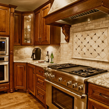 Indianapolis Tuscan Themed Kitchen and First Floor Remodel