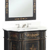 35" Black Crossfield Bathroom Sink Vanity With Matching Mirror
