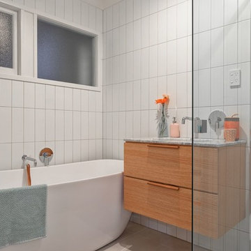 Guest Bathroom featuring the Wilson 36-inch Vanity in Natural