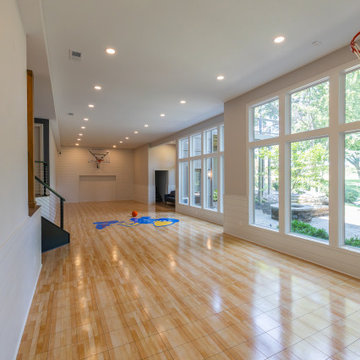 Two-Tiered Basement Designed for Family Fun