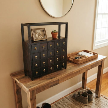 Table Top Chest Open Display Shelf 20 Drawers Traditional Apothecary Cabinet ws5