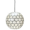 Capiz Honeycomb Ceiling Light, Medium