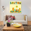 "Boston Skyline" by Jazzberry Blue Canvas Print, 37"x37"