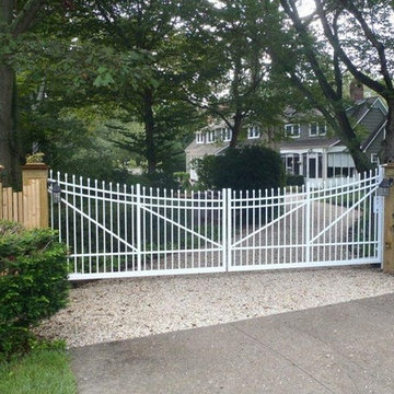 White Aluminum Estate Gate